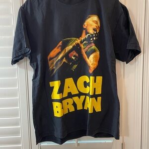 Zach Bryan Black Graphic Quitting Time Tour T-Shirt